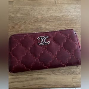 Authentic Chanel Red/Maroon Wallet